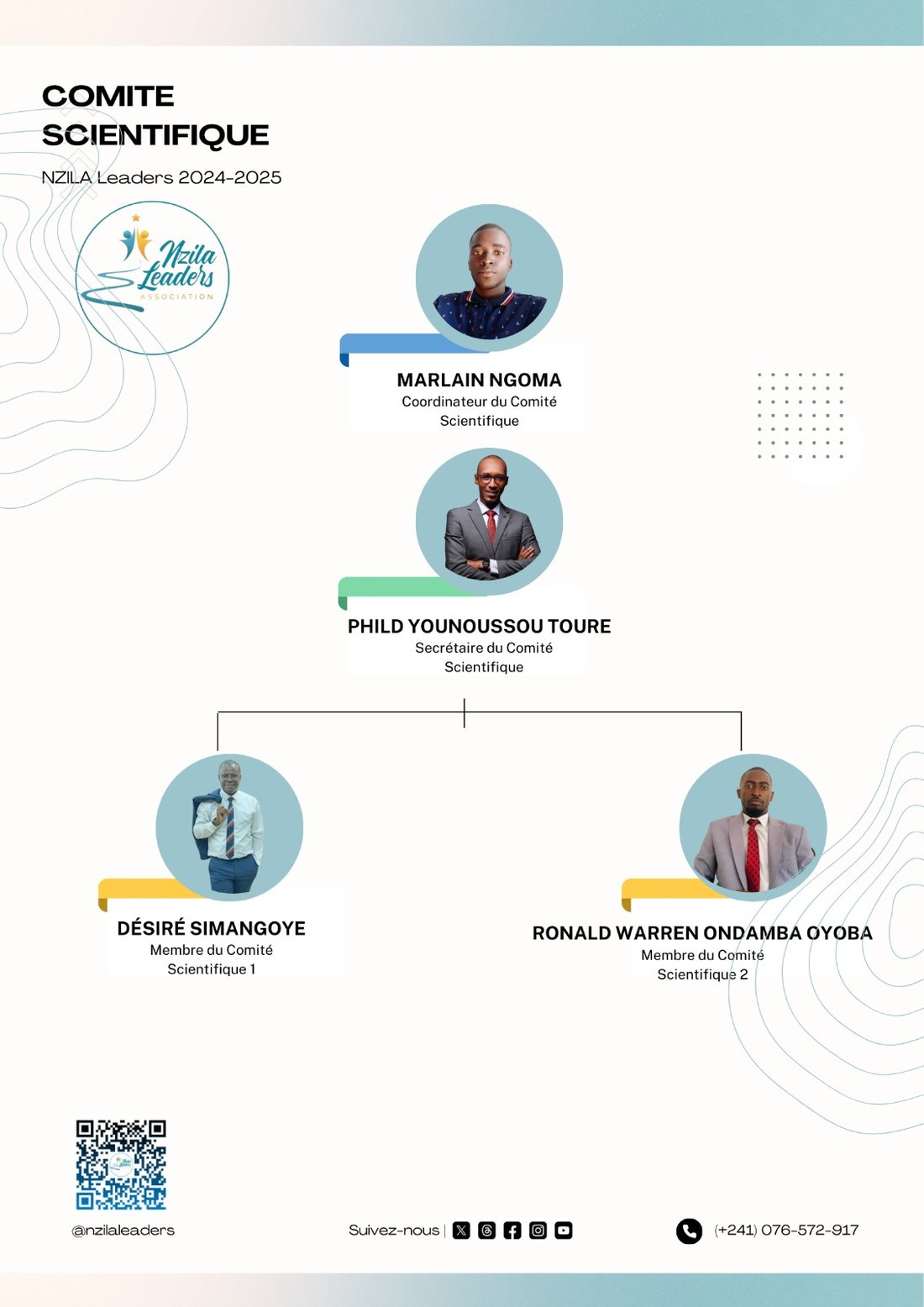 Organigramme du comité scientifique 2024-2025 de NZILA Leaders